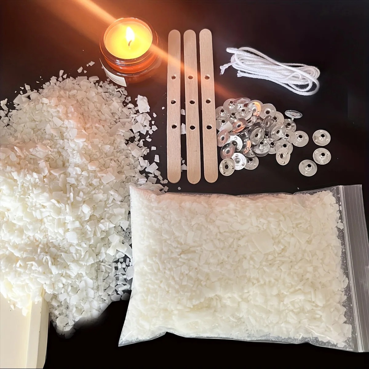 Candle Making Kits - ชุดทำเทียน 100 กรัม ขี้ผึ้งถั่วเหลือง DIY ทำเทียนหอม