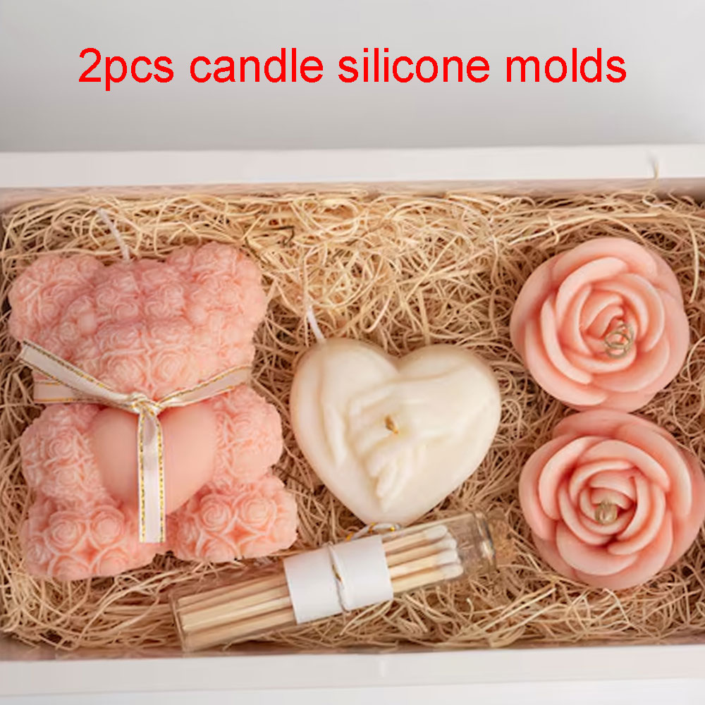 ตุ๊กตาหมีความร้อน Rose ซิลิโคน - Candle Making Kits บทวิจารณ์และราคา