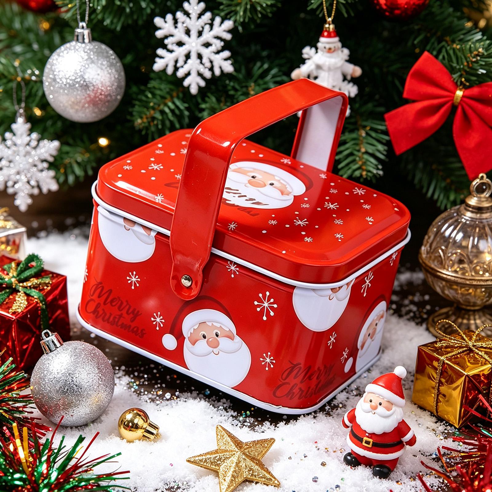 กล่องเก็บคุกกี้คริสต์มาส กล่อง - Tin Container Lid บทวิจารณ์และราคา